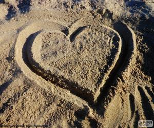 Puzzle Καρδιά στην παραλία